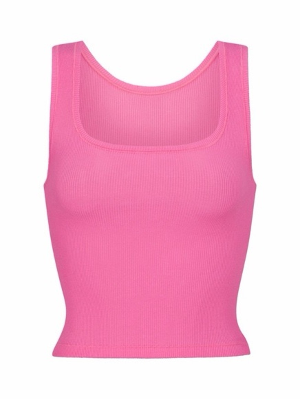 Skims Cotton Rib Tank in Sugar Pink - Size Large